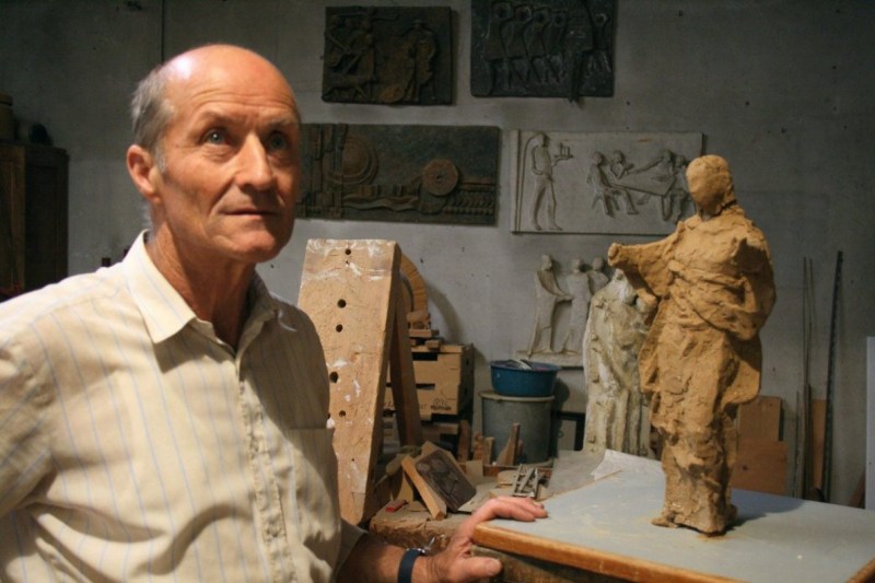 Beim Bildhauer Siegfried Krismer in Fiss